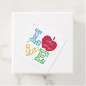 Coole Lehrerin farbenfrohe Liebe Skript-Monogramm Geschenkanhänger (Beispiel)