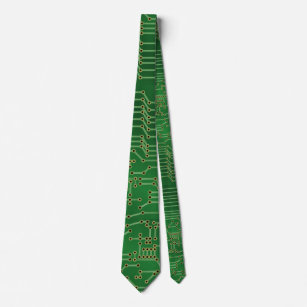 Coole Leiterplatte-Computer-Grün-Party-Krawatte Krawatte