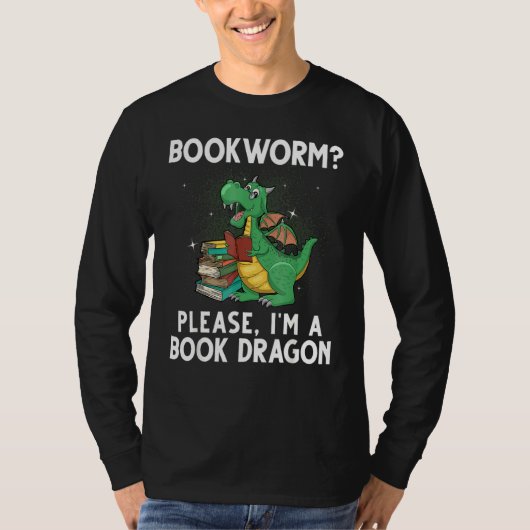 Coole Lektüre für Männer Buchdrachenleser Libr T-Shirt (Vorderseite)