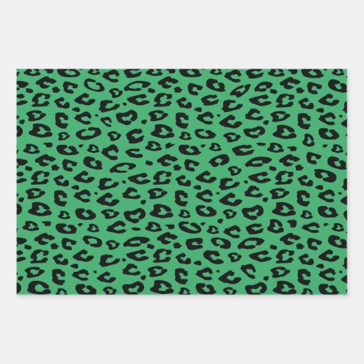 Coole leopard bedruckte Weihnachtswrapping Paper S Geschenkpapier Set (Vorderseite 3)