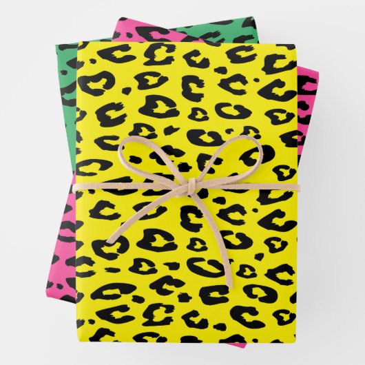 Coole leopard bedruckte Weihnachtswrapping Paper S Geschenkpapier Set (Beispiel)