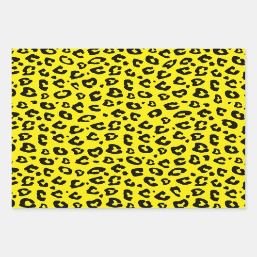 Coole leopard bedruckte Weihnachtswrapping Paper S Geschenkpapier Set (Vorderseite)