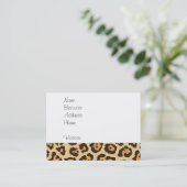 Coole Leopard Druckmuster Geschenke für sie Visitenkarte (Stehend Vorderseite)