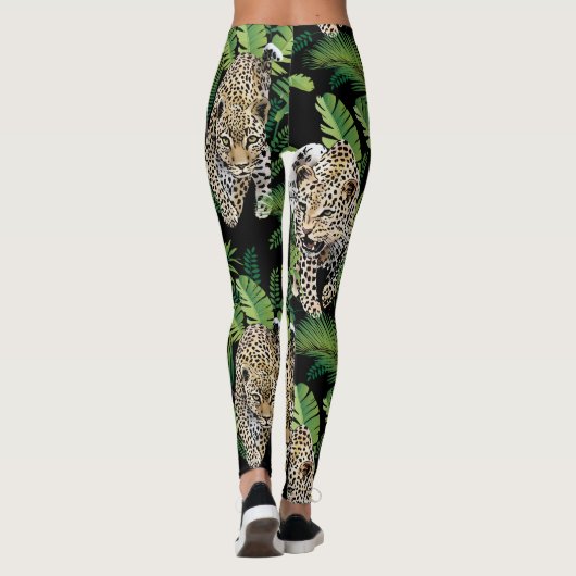 Coole Leopard-Muster-Leggings Leggings (Rückseite)