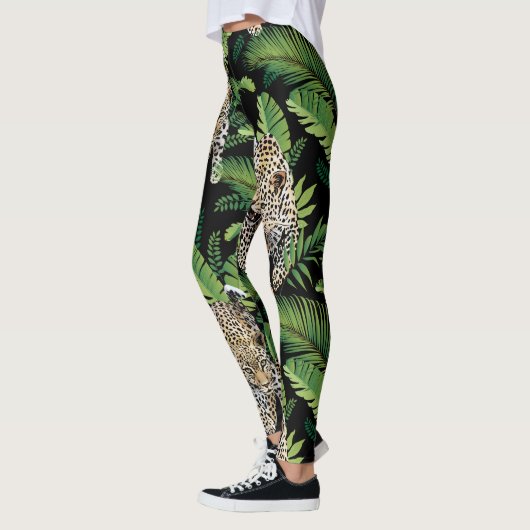Coole Leopard-Muster-Leggings Leggings (Links)