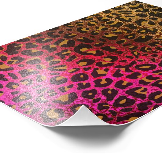 Coole Leopard-Printhaut mit hellbraunem Hintergrun Fotodruck (Ecke)