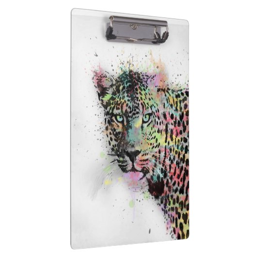 Coole Leopard-Spritzer Klemmbrett (Rechts)
