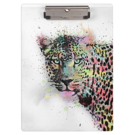 Coole Leopard-Spritzer Klemmbrett (Vorderseite)