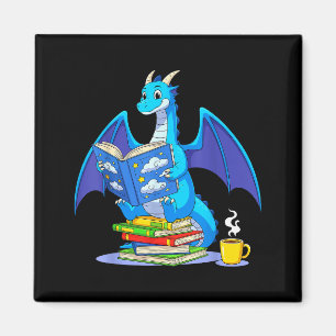 Coole Lesebücher Drachen Buchliebhaber Bücherwurm Magnet