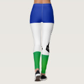 Coole Lesotho Flag Fashion Leggings (Rückseite)