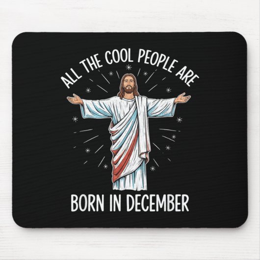 Coole-Leute-Dezember-Geburtstagsritual-Thema Mousepad (Vorne)