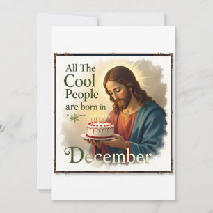 Coole Leute, die im Dezember geboren sind Feiertagskarte