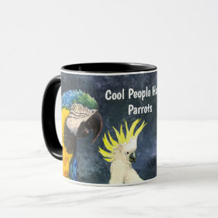 Coole Leute haben Papageien Tasse