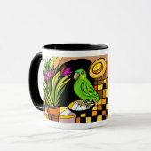 Coole Leute haben Papageien Tasse (Vorderseite Links)