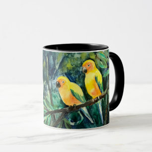 Coole Leute haben Papageien Tasse