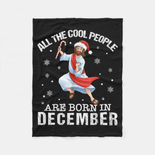 Coole Leute Werden Im Dezember Christlich Christm Fleecedecke