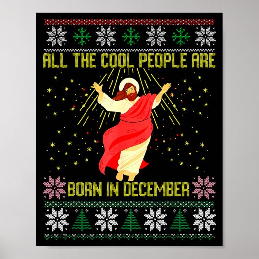 Coole Leute Werden Im Dezember Christlich Christm Poster (Vorne)