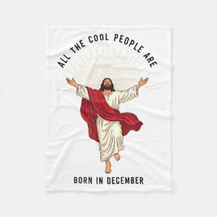 Coole Leute Werden Im Dezember Christlich Jesus C Fleecedecke