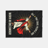 Coole Leute Werden Im Dezember Christlich Weihnach Fleecedecke (Vorderseite (Horizontal))