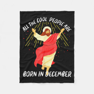 Coole Leute Werden Im Dezember Christlich Weihnach Fleecedecke