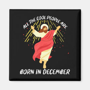 Coole Leute Werden Im Dezember Christlich Weihnach Magnet