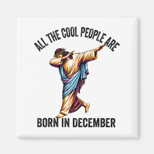 Coole Leute Werden Im Dezember Christlich Weihnach Magnet