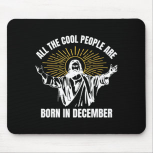 Coole Leute Werden Im Dezember Christlich Weihnach Mousepad