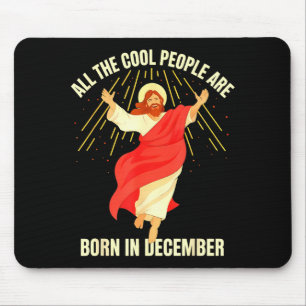 Coole Leute Werden Im Dezember Christlich Weihnach Mousepad