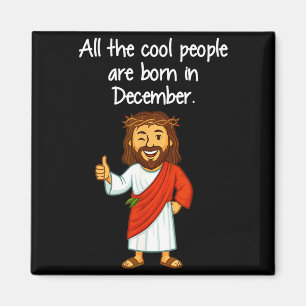 Coole Leute Werden Im Dezember Christlich Xmas Bi  Magnet