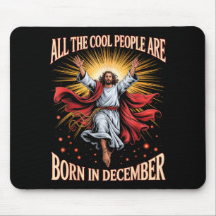 Coole Leute Werden Im Dezember Christlich Xmas Bi Mousepad