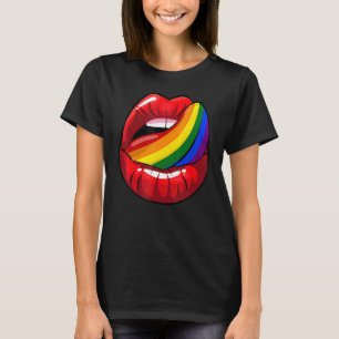 Coole LGBT-STUFE und Rainbow-Färbung der Zunge T-Shirt