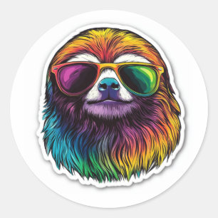 COOLE LGBTQ+ LANGSAME SCHNELLEN RUNDER AUFKLEBER