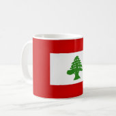 Coole libanesische Flagge Kaffeetasse (Vorderseite Links)