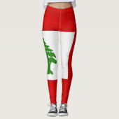 Coole Libanon-Flagge Leggings (Vorderseite)