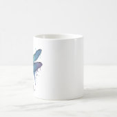 Coole Libelle auf farbenfroh bemalter Libelle Kaffeetasse (Mittel)