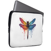 Coole Libelle auf farbenfroh gemalt Drachenfliege Laptopschutzhülle (Vorne Rechts)