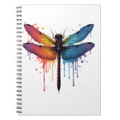 Coole Libelle auf farbenfroh gemalt Drachenfliege Notizblock (Vorderseite)