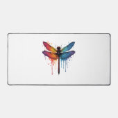 Coole Libelle auf farbenfroh gemalt Drachenfliege Schreibtischunterlage (Vorderseite)