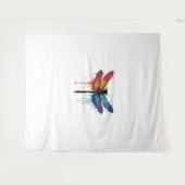 Coole Libelle auf farbenfroh gemalt Drachenfliege Wandteppich (Vorderseite (Horizontal))