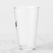 Coole Libelle auf farbenfroher gemalter Libelle Glas (Links)