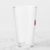 Coole Libelle auf farbenfroher gemalter Libelle Glas (Rechts)