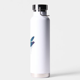 Coole Libelle auf farbenfroher gemalter Libelle Trinkflasche