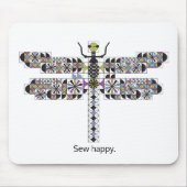Coole Libellen-Diva-Steppdecke Mousepad (Vorne)