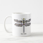 Coole Libellen-Diva-Steppdecken-Kaffee-Tasse Kaffeetasse (Links)