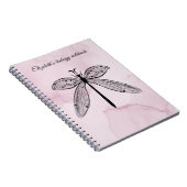 Coole Libellencottagecore Rosa Biologie Notizblock (Rechte Seite)