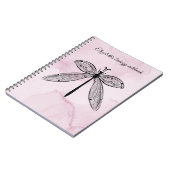 Coole Libellencottagecore Rosa Biologie Notizblock (Linke Seite)