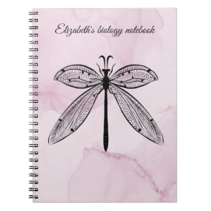 Coole Libellencottagecore Rosa Biologie Notizblock