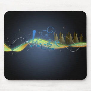 Coole Lichteffekte Musiknoten Herzklopfe Wirbel Mousepad