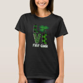 Coole Liebe First Grade St Patricks Day Kariert Sh T-Shirt (Vorderseite)