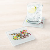 Coole Liebe Glasuntersetzer (Schrägansicht)